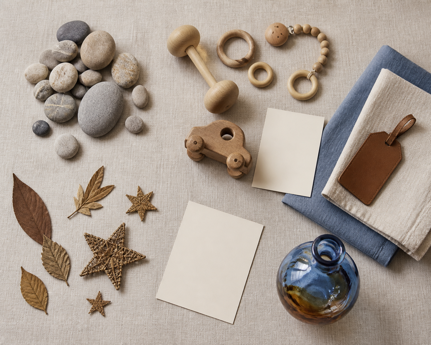 Five clusters of natural objects represent short, familiar, surname-like, word-inspired, and distinctive naming styles.