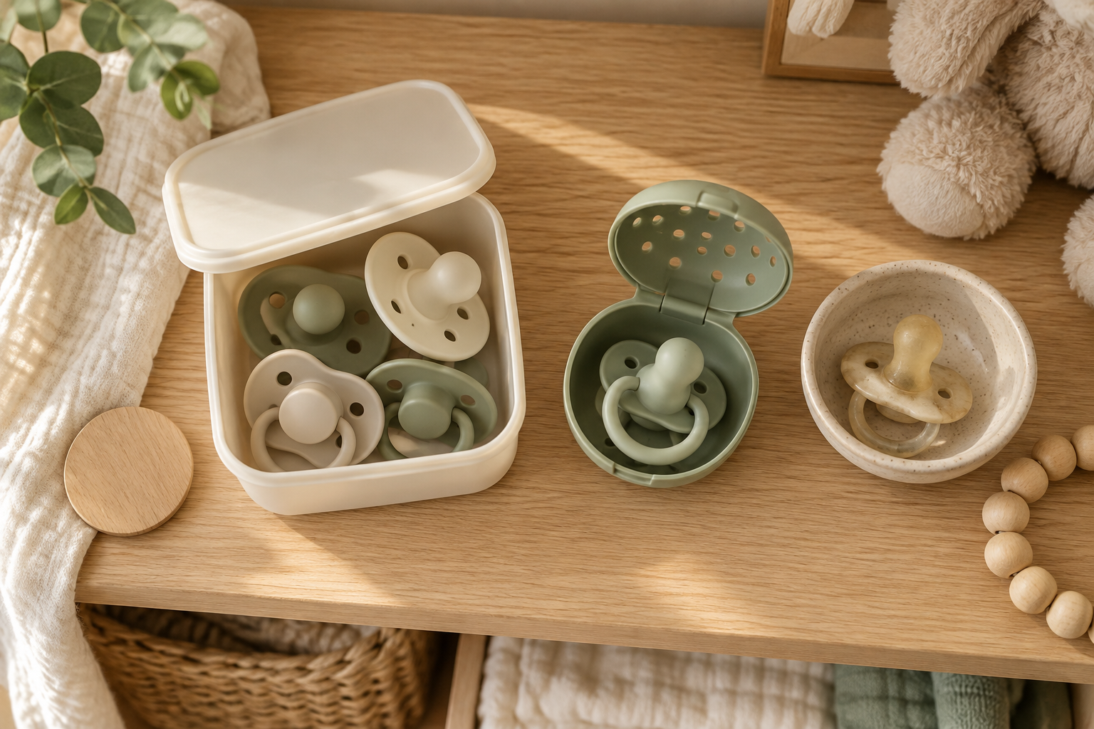 Fresh dummies are organized in clean storage while a worn dummy is kept separately for disposal.